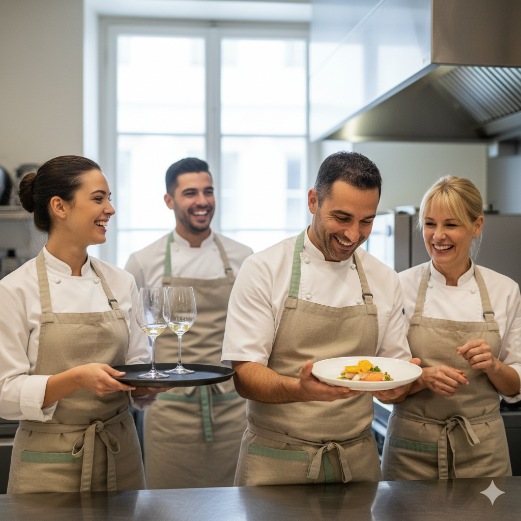 Equipe do restaurante